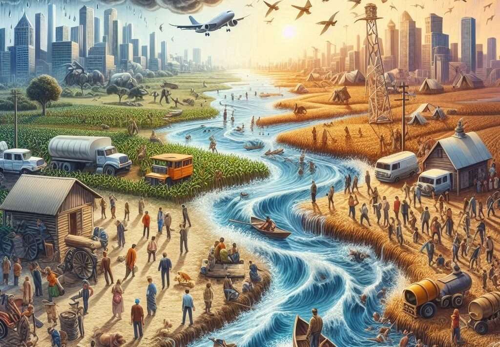 Sucho a povodne: Časté a dlhotrvajúce suchá, veľké povodne, ich vplyv na poľnohospodárstvo a život ľudí